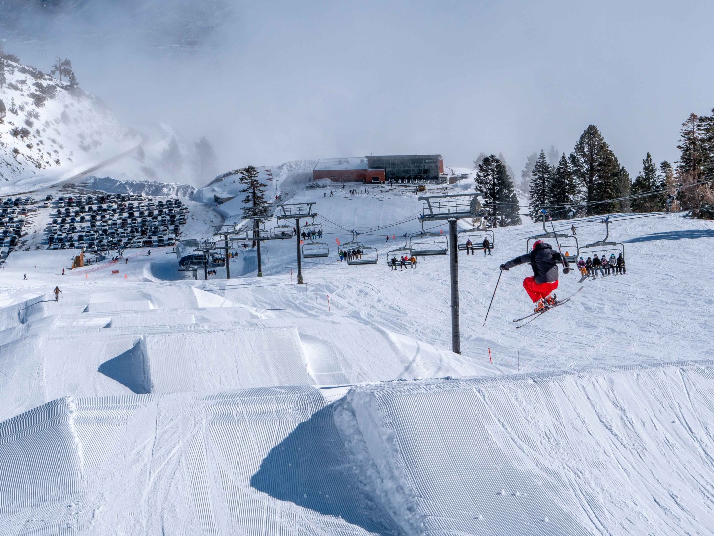 Skier doing a jump