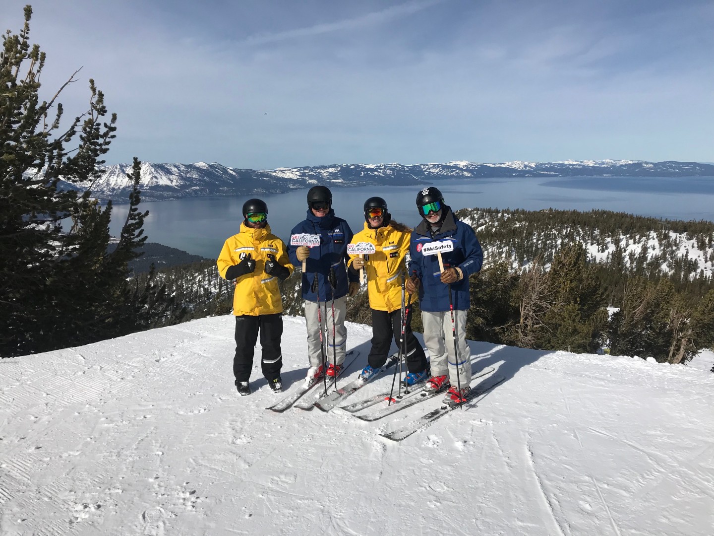 Safety staff at ski resort