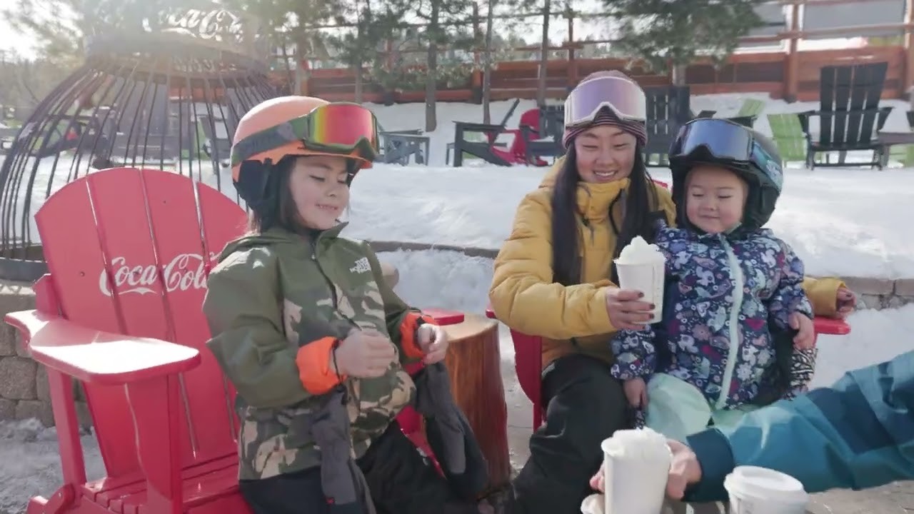 Family having hot chocolate
