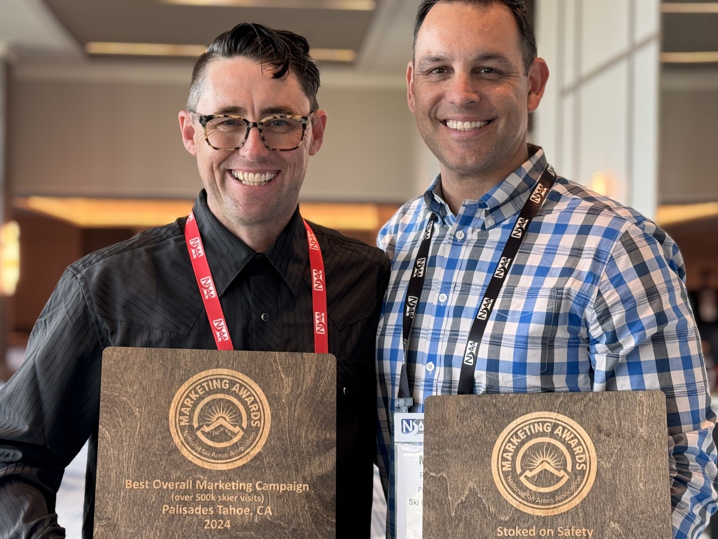 Palisades Tahoe and Ski California accept awards